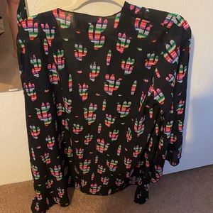 Kimono black with rainbow cactus L . NEW